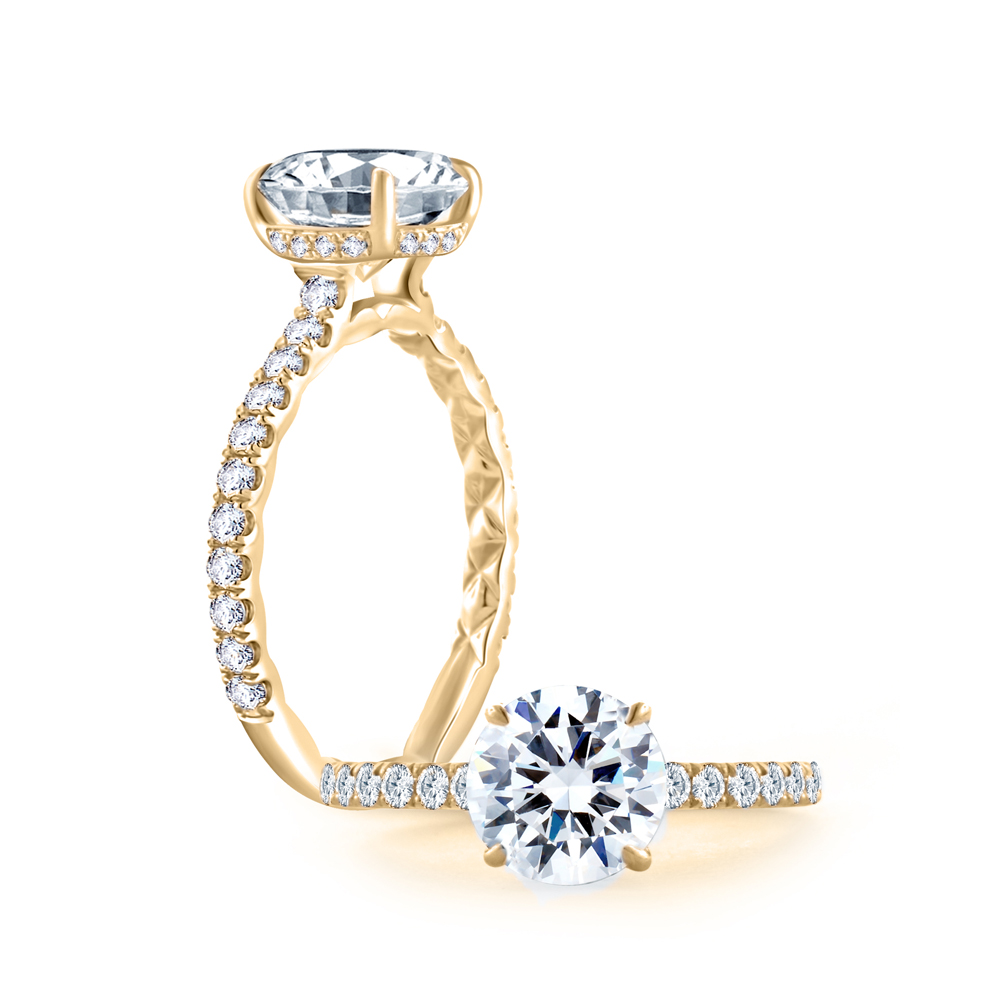 14K Yellow Gold 0.34Ctw Semi Mount .